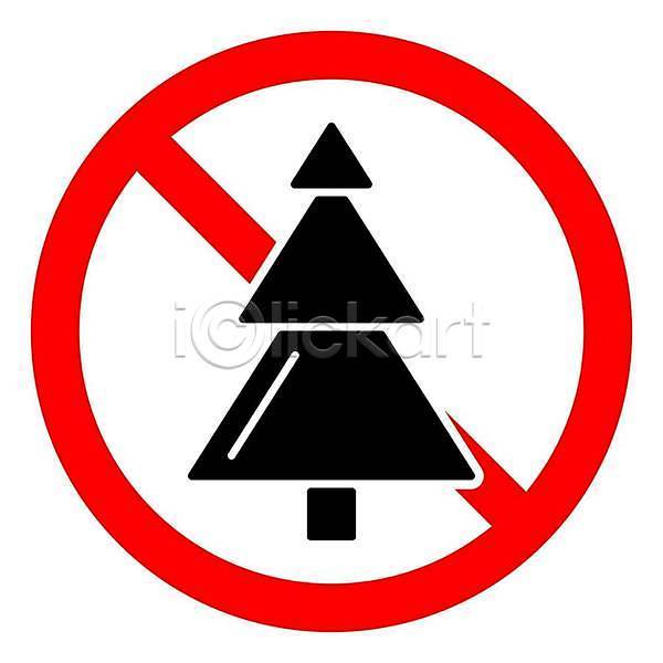 사람없음 EPS 일러스트 해외이미지 경고 금지 나무 심볼 픽토그램 해외202309