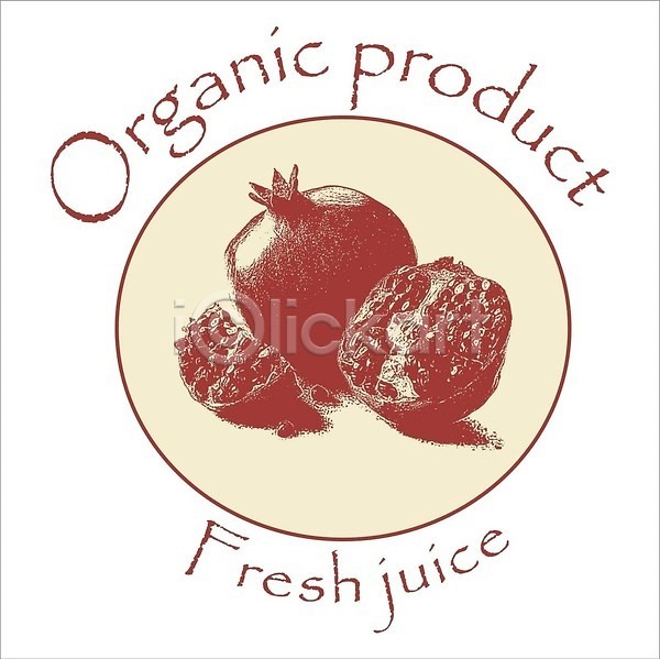 EPS 일러스트 해외이미지 디자인 무료이미지 석류 심볼 유기농 해외202309 해외일러스트