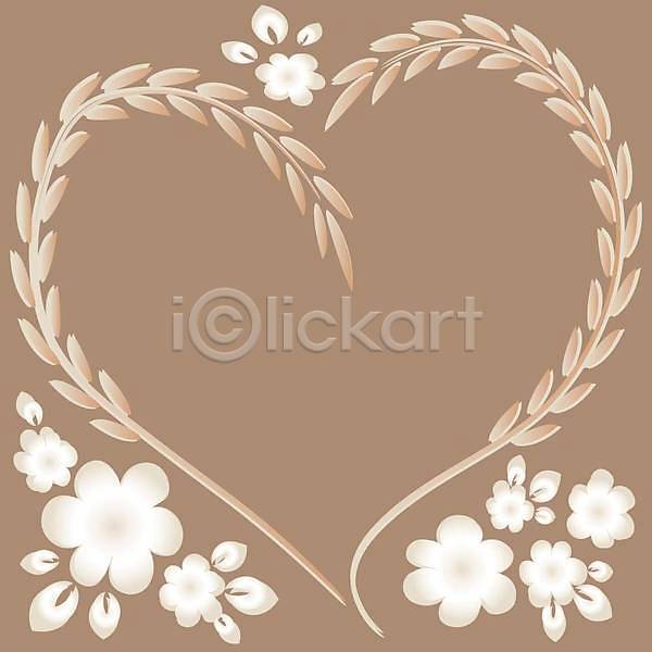 사랑 사람없음 EPS 일러스트 해외이미지 갈색 꽃 디자인 백그라운드 프레임 하트 해외202309