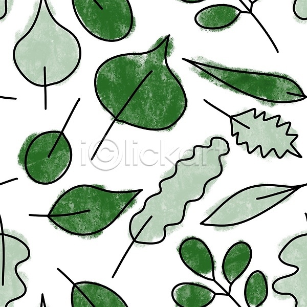 사람없음 JPG 해외이미지 백그라운드 손그림 자연 초록색 패턴 풀잎 해외202309