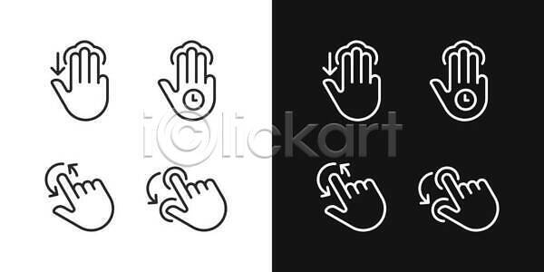 EPS 일러스트 해외이미지 UI 검은색 그림 네비게이션 디지털 많음 모바일 모션 미술 벡터 빛 선 세트 손 손가락 수집 심볼 심플 얇은 어둠 웹 윤곽 잡기 제어 클립아트 터치 터치스크린 팩 편집 플랫 픽토그램 해외202309 해외일러스트 회전 흰색