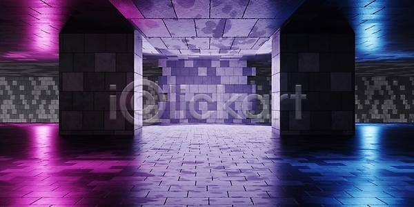 미래 사람없음 3D JPG 일러스트 포토 해외이미지 건물 건축양식 검은색 게임 과학 기술 내부 네온 디지털 방 백그라운드 벽 보행로 복고 복도 비어있는 빛 빛망울 사이버 산업 실내 야간 어둠 우주 우주선 주택 추상 카피스페이스 타일 터널 파란색 해외202309 해외일러스트 흰색
