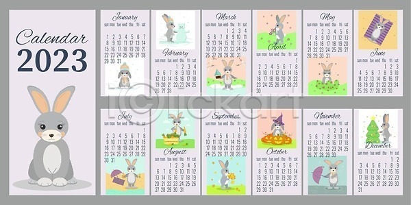 어린이 EPS 일러스트 템플릿 해외이미지 1월 2월 4월 6월 가로 겨울 그래픽 그림 날짜 달력 동물 디자인 레이아웃 만화 미소 미술 백그라운드 숫자 신용카드 심볼 영어 월 인쇄 일러캐릭터 일주일 장식 캐릭터 컨셉 컬러풀 코믹 토끼 페이지 포스터 플랫 해외202309 해외일러스트 휴가