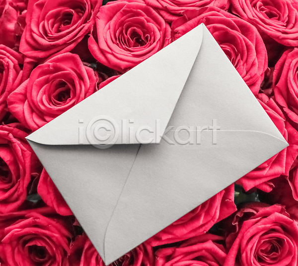 사람없음 JPG 포토 해외이미지 꽃다발 러브레터 발렌타인데이 백그라운드 분홍색 장미 편지봉투
