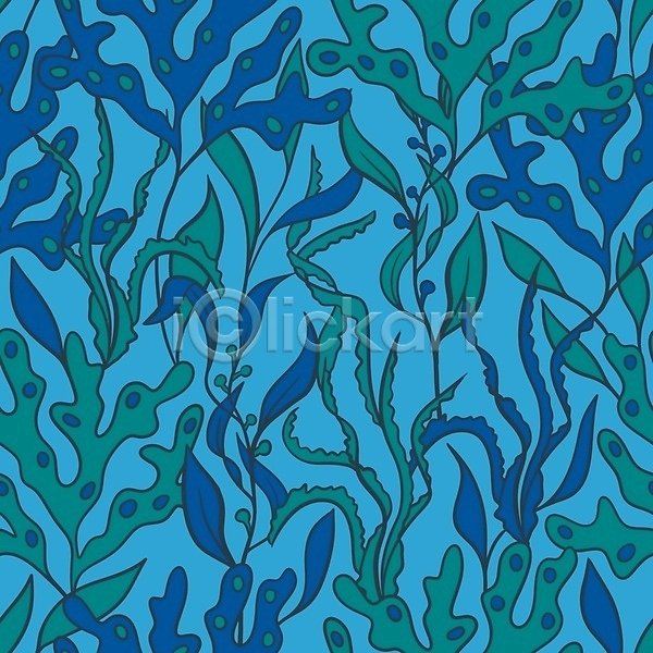 사람없음 JPG 해외이미지 백그라운드 손그림 자연 파란색 패턴 풀잎 해외202309