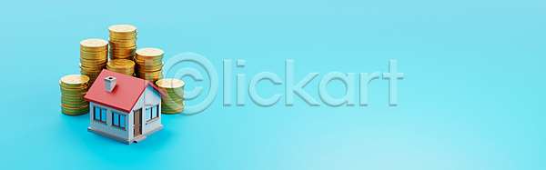 투자 사람없음 3D JPG 일러스트 포토 해외이미지 가격 구매 금융 달러 대출 돈 동전 렌탈 만들기 많음 매각 백그라운드 부동산 비용 비즈니스 쌓기 우주 재산 저축 조각 주택 진짜 카피스페이스 컨셉 파란배경 파란색 해외202309 해외일러스트 황금 흙더미