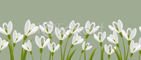 화려 EPS 일러스트 해외이미지 가로 고립 구성 그래픽 그림 꽃 꽃무늬 내추럴 디자인 미술 반복 밭 백그라운드 벚꽃 벡터 벽지 봄 선 스노드롭 식물 엘리먼트 잎 자연 장식 정원 줄서기 초록색 패턴 프레임 해외202309 해외일러스트 헌병 화환 흰색