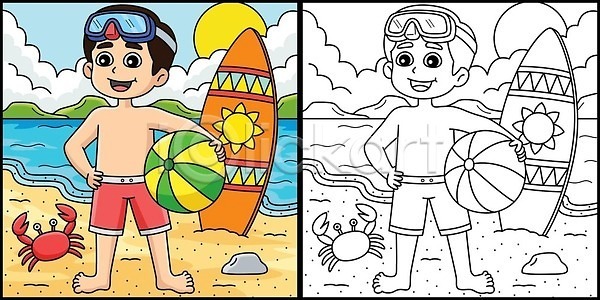 뜨거움 행복 소년 어린이 EPS 실루엣 일러스트 해외이미지 걸음마 계절 그래픽 그림 껍질 낙서 날씨 디자인 만화 맑음 미술 바다 백그라운드 벡터 색칠공부 선 손그림 수영복 습기 여름 옷 윤곽 컬러 컬러풀 클립아트 파도 페이지 해외202309 해외일러스트