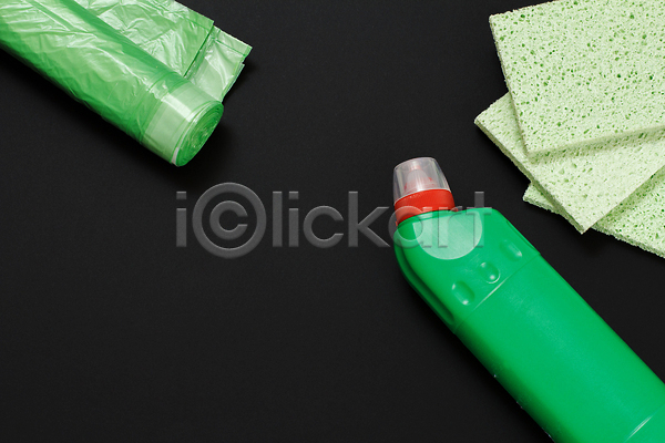 깨끗함 사람없음 JPG 포토 해외이미지 비닐봉투 세제 스펀지 오브젝트 청소 청소도구 해외202309