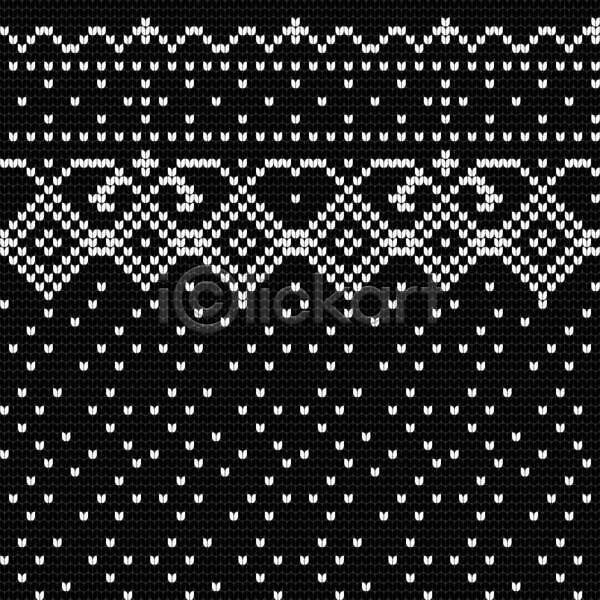 사람없음 EPS 일러스트 해외이미지 검은색 노르딕(디자인) 디자인 뜨개질 패턴 해외202309