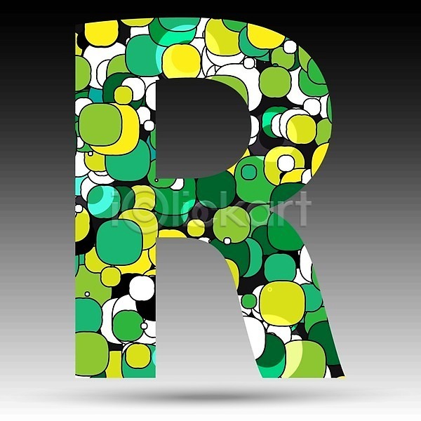 사람없음 EPS 일러스트 해외이미지 R 그래픽 대문자 물방울무늬 알파벳 초록색 텍스트 해외202004