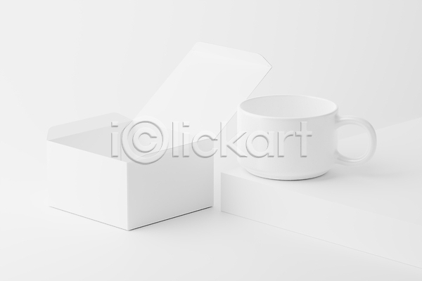 사람없음 3D JPG 포토 해외이미지 목업 상자 오브젝트 컵 해외202309 흰색