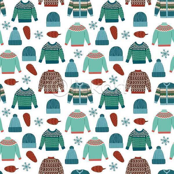EPS 일러스트 해외이미지 겨울 디자인 뜨개옷 뜨개질 백그라운드 벡터 벽지 스웨터 스칸디나비아 양모 옷 유행 장식 직물 질감 크리스마스 패턴 해외202309 휴가