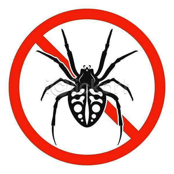 사람없음 EPS 일러스트 해외이미지 거미 경고 금지 심볼 픽토그램 해외202309