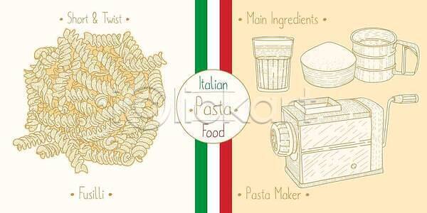 신선 EPS 일러스트 해외이미지 가족 건강 나사 낙서 둥지 레시피 마카로니 만화 맛 맛있는 면 물 밀 밀가루 반죽 빵집 수확 스케치 스파게티 식당 식사 요리 원형 음식 이탈리아 장비 재료 주방 탄수화물 파스타 푸질리 해외202309 해외일러스트 핸드메이드 홈메이드