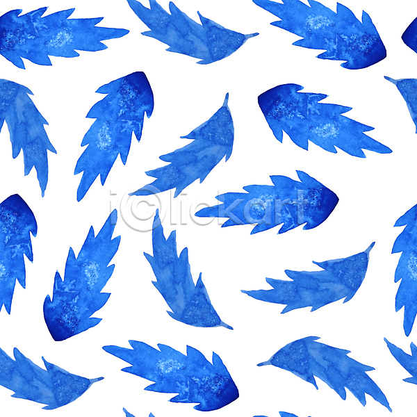 사람없음 JPG 해외이미지 백그라운드 손그림 자연 파란색 패턴 풀잎 해외202309