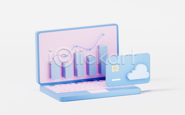 분석 사람없음 3D JPG 해외이미지 곡선 구름(자연) 그래프 노트북 디지털 비즈니스 신용카드 파란색 해외202309