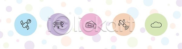 사람없음 EPS 일러스트 해외이미지 UFO 구름(자연) 세일 엘리먼트 우주 원형 인공위성 해외202309 해외일러스트