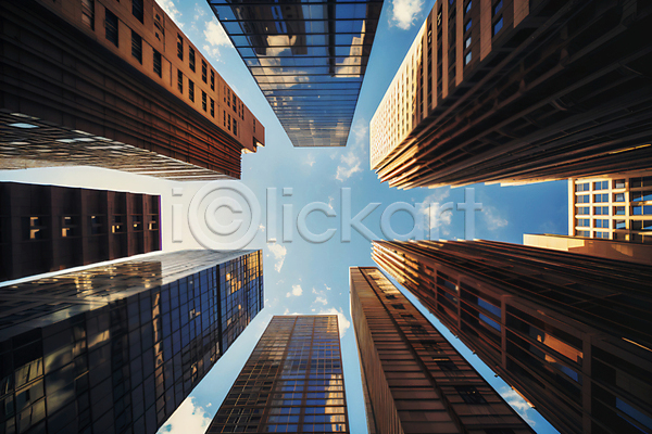 사람없음 JPG 로우앵글 편집이미지 건물 구름(자연) 도시 빌딩 하늘