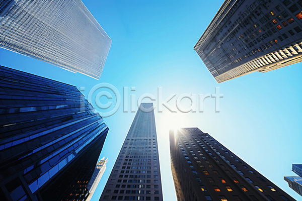 사람없음 JPG 로우앵글 편집이미지 건물 도시 빌딩 하늘 햇빛