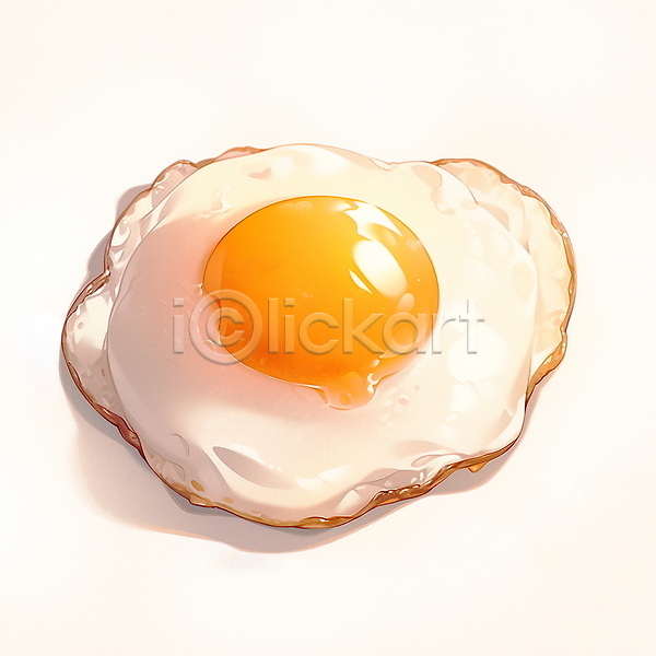 사람없음 JPG 일러스트 계란 계란요리 계란프라이 수채화(물감) 음식