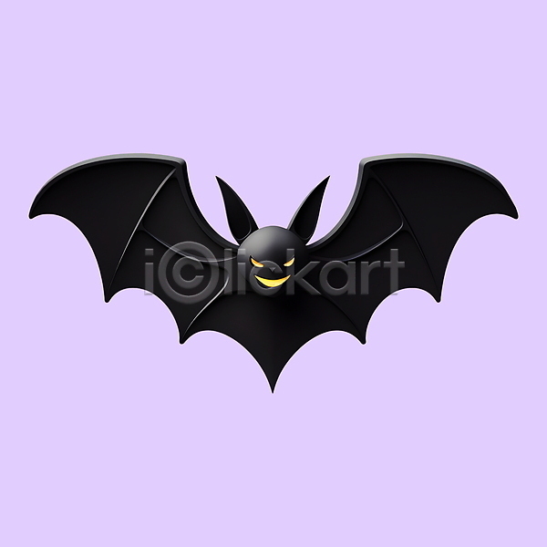사람없음 3D PSD 디지털합성 아이콘 검은색 박쥐 할로윈