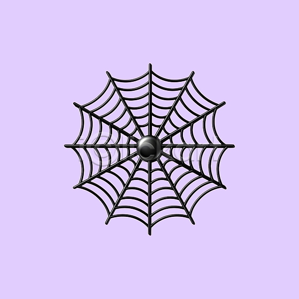 사람없음 3D PSD 디지털합성 아이콘 거미줄 검은색 할로윈
