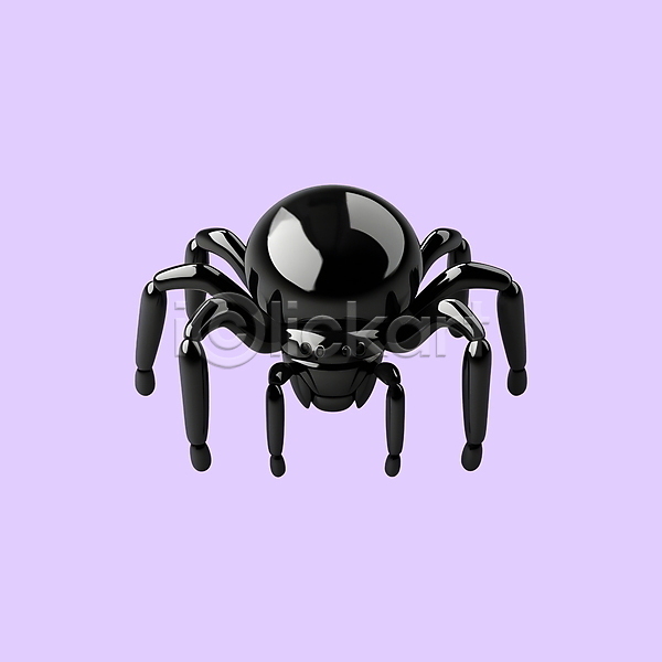사람없음 3D PSD 디지털합성 아이콘 거미 검은색 할로윈