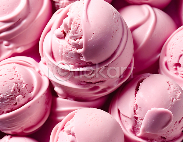 사람없음 JPG 편집이미지 가득함 분홍색 아이스크림 젤라또