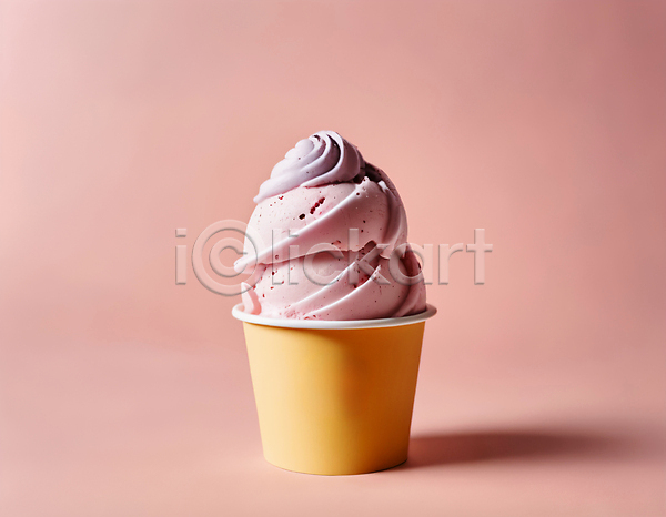사람없음 JPG 편집이미지 분홍색 아이스크림 젤라또 종이컵 컵아이스크림