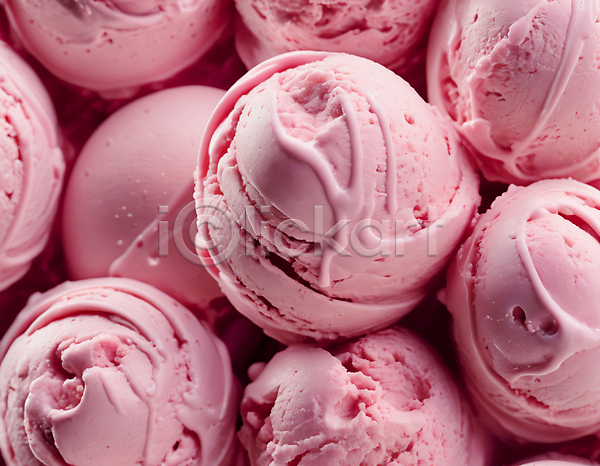 사람없음 JPG 편집이미지 가득함 분홍색 아이스크림 젤라또