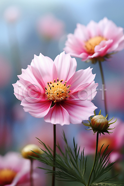사람없음 JPG 편집이미지 가을꽃 꽃밭 분홍색 자연 초원(자연) 코스모스(꽃) 풍경(경치)