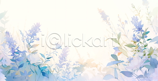 사람없음 JPG 일러스트 꽃 백그라운드 보라색 보테니컬아트 수채화(물감) 자연 카피스페이스 풀(식물)