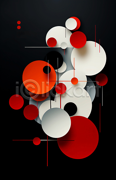 사람없음 JPG 디지털합성 편집이미지 검은색 그래픽 디자인 미니멀 빨간색 심플 원형 추상 컬러풀 포스터