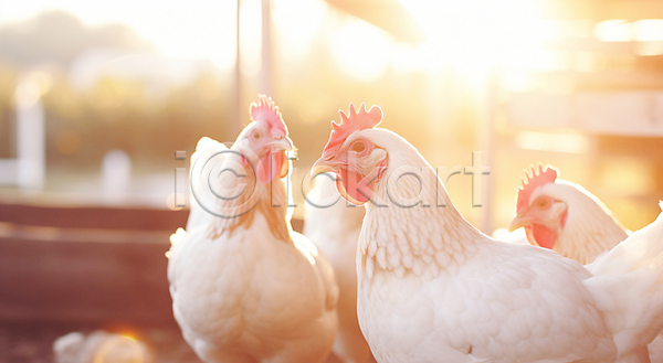 사람없음 JPG 디지털합성 편집이미지 가축 닭 닭벼슬 닭장 축산업 햇빛