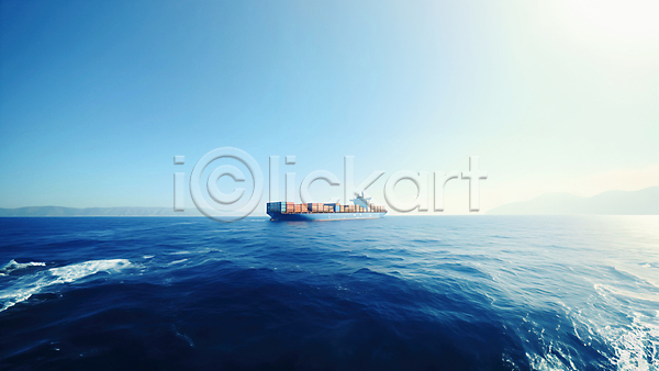 사람없음 JPG 편집이미지 무역 물결 바다 배(교통) 컨테이너 파란색 하늘 화물선