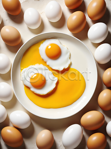 사람없음 JPG 디지털합성 편집이미지 계란 계란프라이 노른자 접시 편집소스 흰자