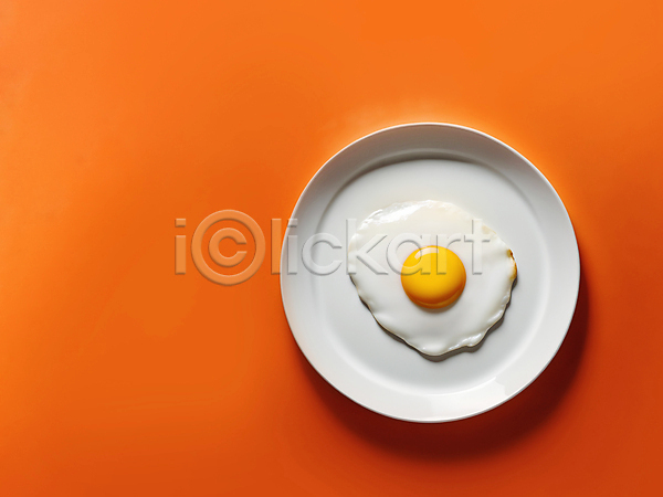 사람없음 JPG 디지털합성 편집이미지 계란프라이 노른자 접시 주황색 편집소스 흰자