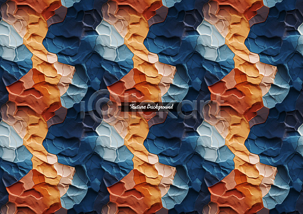 사람없음 3D PSD 디지털합성 편집이미지 백그라운드 주황색 질감 파란색 패턴