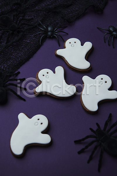 사람없음 JPG 포토 가을(계절) 거미 모형 보라색 스튜디오촬영 오브젝트 유령 쿠키 할로윈