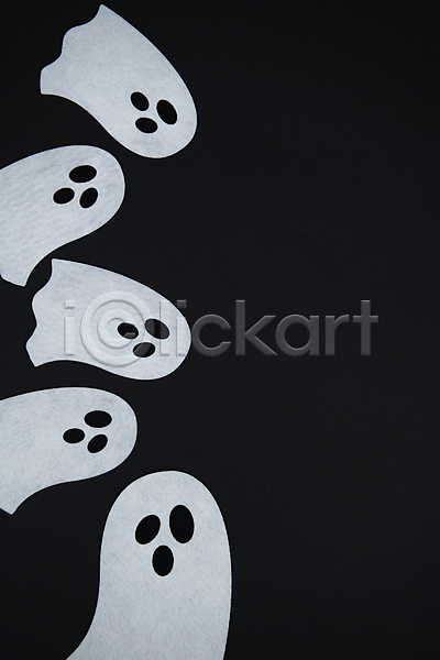 사람없음 JPG 포토 가을(계절) 검은색 공포 스튜디오촬영 유령 종이 카피스페이스 할로윈 흰색