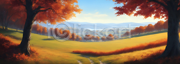 사람없음 JPG 디지털합성 편집이미지 가을(계절) 가을풍경 단풍 단풍나무 산 자연 초원(자연) 풍경(경치) 하늘