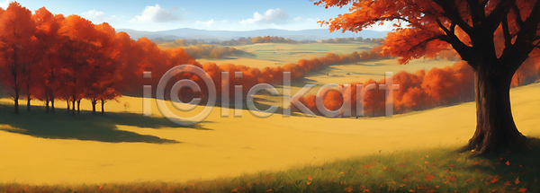 사람없음 JPG 디지털합성 편집이미지 가을(계절) 가을풍경 구름(자연) 단풍 단풍나무 산 자연 초원(자연) 풍경(경치)
