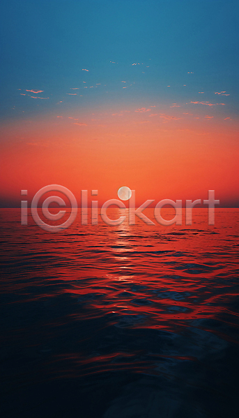 사람없음 JPG 디지털합성 편집이미지 빨간색 새벽 수평선 아침 윤슬 일출 자연 태양 파도 풍경(경치) 하늘 햇빛