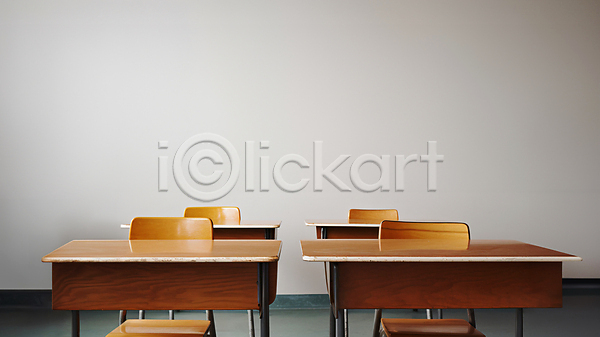 사람없음 JPG 디지털합성 편집이미지 공간 교실 비어있는 실내 의자 책상 학교