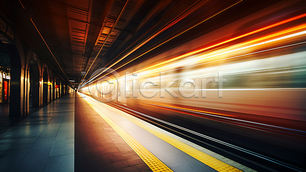 사람없음 JPG 편집이미지 그래픽 기차 백그라운드 빛 속도 잔상 전철 전철역