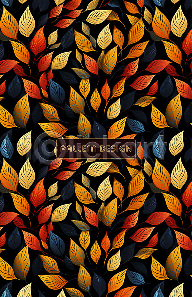 사람없음 PSD 편집이미지 나뭇잎 잎 주황색 컬러풀 패턴 패턴백그라운드