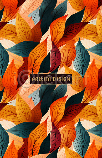 사람없음 PSD 편집이미지 나뭇잎 잎 주황색 패턴 패턴백그라운드