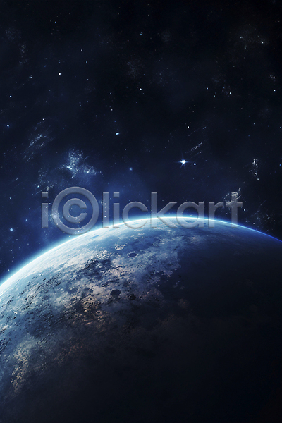사람없음 JPG 디지털합성 편집이미지 백그라운드 별 별빛 성단 우주 지구 카피스페이스 파란색 행성