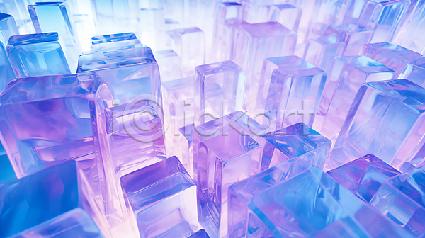 사람없음 JPG 편집이미지 가득함 백그라운드 보라색 사각형 쌓기 추상 큐브 투명